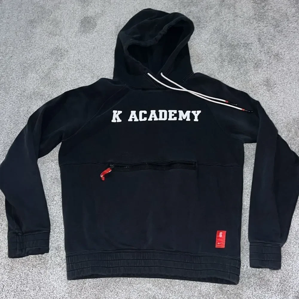 Nike Coach K Academy Basketball Kyrie Irving Hooded Hoodie Sweatshirt Black M